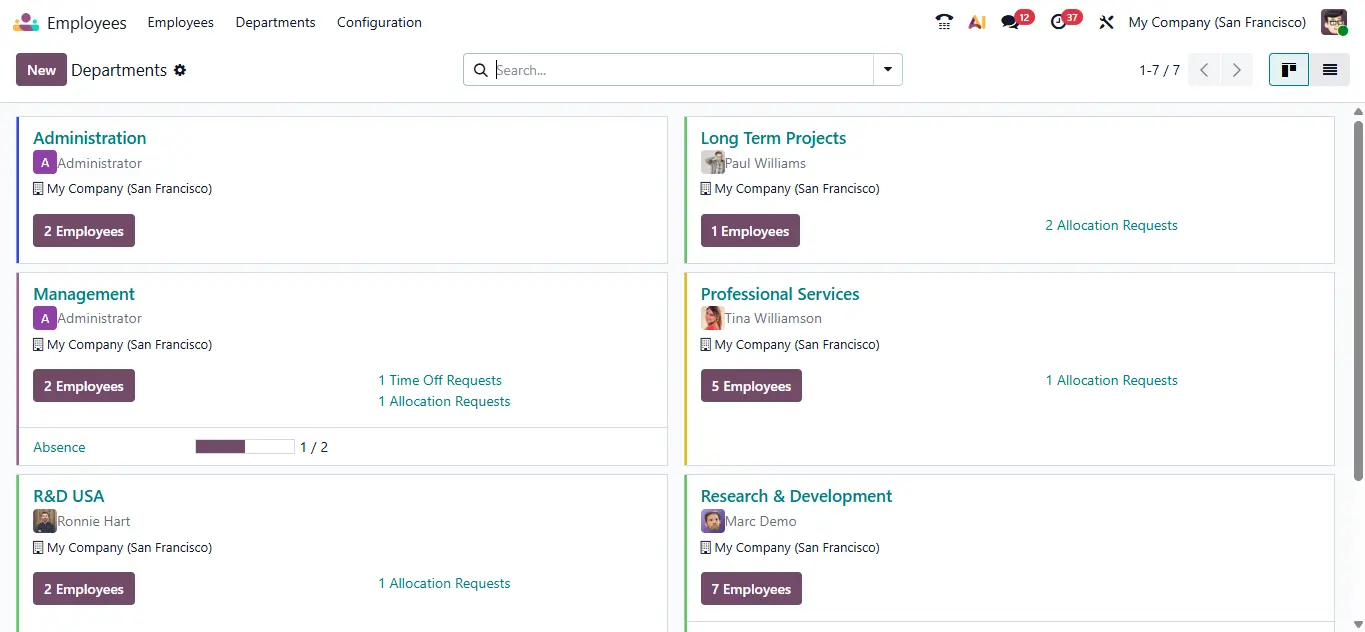 Odoo 19 Employee