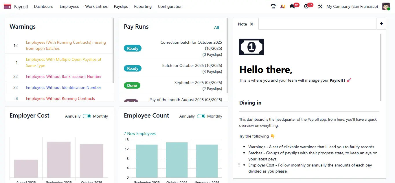 Odoo 19 Payroll