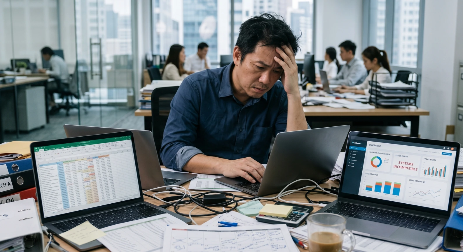 Pain Point: ระบบกระจัดกระจาย ทำงานซ้ำ วุ่นวาย